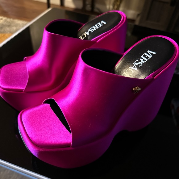 **NEVER WORN; No box ** VERSACE
Platform Wedge Mules - Picture 3 of 3